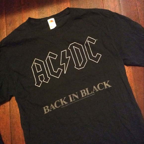 Shirts | Acdc Tshirt Long Sleeve Small Back In Black Music Band Rock ...